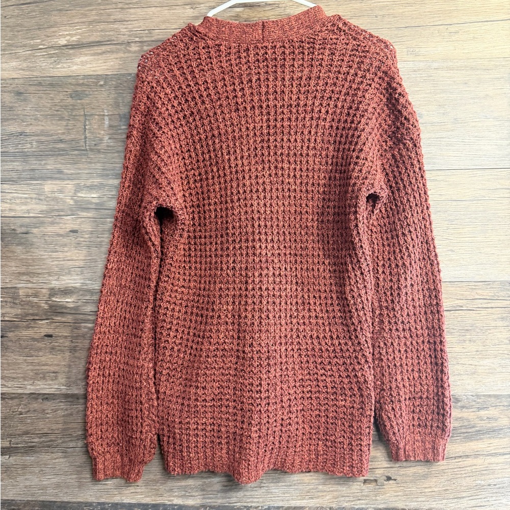 American Eagle Outfitters Rust Burnt Orange Cardigan Sweater - Picture 7 of 7